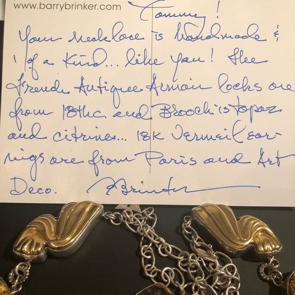 Barry Brinker citrine Topaz sterling silver necklace - Picture 11 of 17